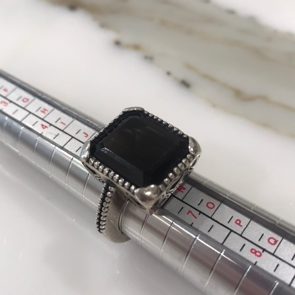 BEAUTIFUL Faceted Smoky Quartz Sterling Ring—Excl.